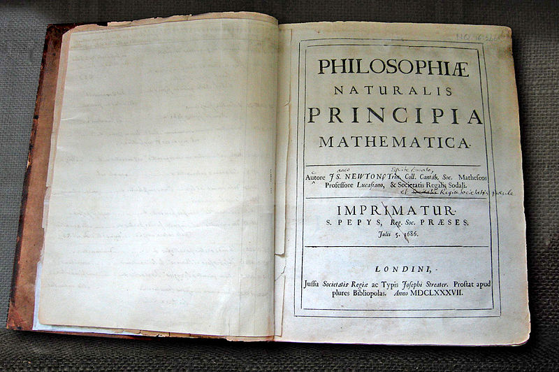 Quyển Philosophiae Naturalis Principia Mathematica của Newton