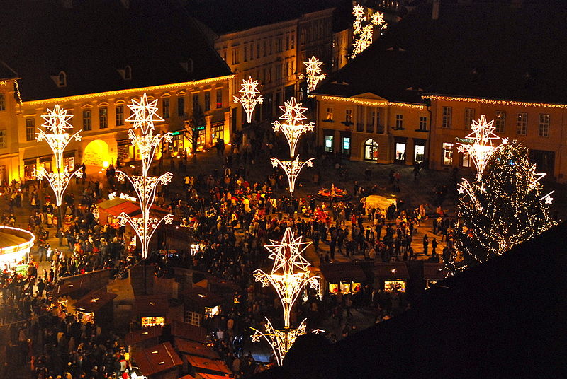 Chợ Giáng sinh tại Sibiu, România