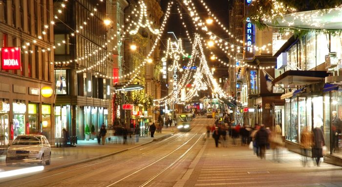 Phố xá ở Helsinki, Phần Lan, Lễ Giáng Sinh 2005
