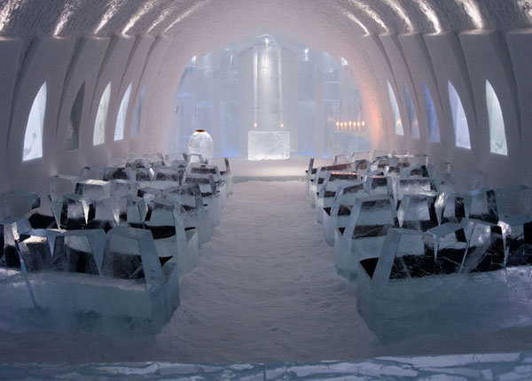 Khách sạn băng ở Thuy Điển,khách sạn băng,Khách sạn băng Jukkasjärvi,Jukkasjärvi,ice hotel,khách sạn băng lớn nhất thế giới