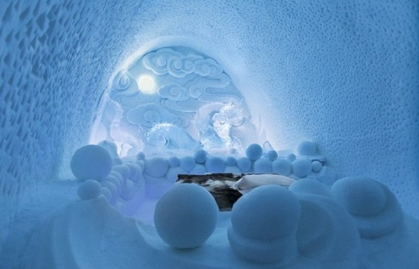 Khách sạn băng ở Thuy Điển,khách sạn băng,Khách sạn băng Jukkasjärvi,Jukkasjärvi,ice hotel,khách sạn băng lớn nhất thế giới