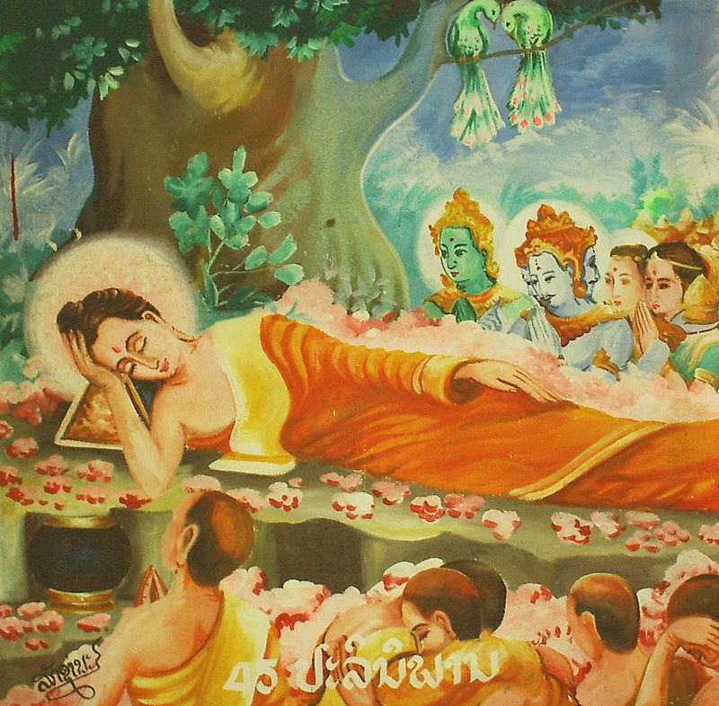 Đức Phật nhập Niết-bàn trong rừng Sàla tại Câu Thi Na.