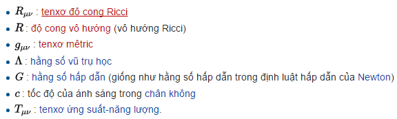 Phương trình trường Einstein,phương trình Einstein,Einstein