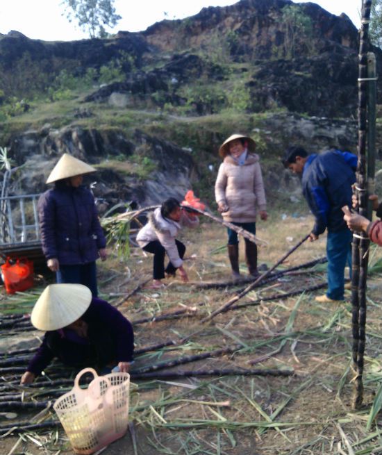 Chợ Gỗ nằm ngay dưới chân núi Sẻ (xã Thăng Bình, huyện Nông Cống, tỉnh Thanh Hóa)