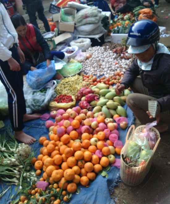 Chợ Gỗ nằm ngay dưới chân núi Sẻ (xã Thăng Bình, huyện Nông Cống, tỉnh Thanh Hóa)
