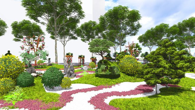 Phối cảnh đường hoa Nguyễn Huệ tết Mậu Tuất 2018 - TP. Hồ Chí Minh