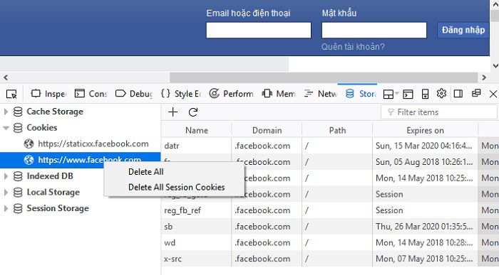 Làm sao để không hiện email hoặc điện thoại ở màn hình đăng nhập Facebook khi đã đăng xuất,đăng xuất Facebook và xóa thông tin đăng nhập