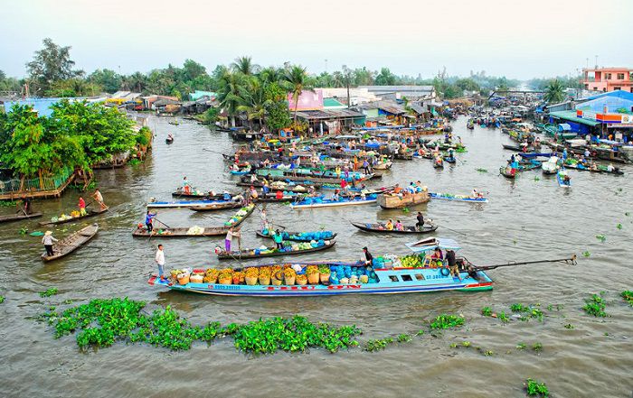 Chợ nổi trên sông Gành Hào - Cà Mau,Chợ nổi Cà Mau,chợ Cà Mau,chợ sông Gành Hào