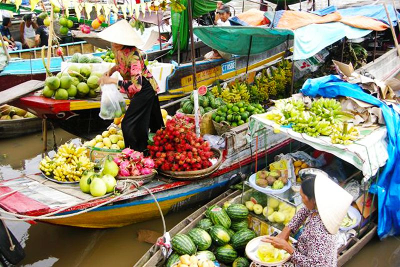 Chợ nổi trên sông Gành Hào - Cà Mau,Chợ nổi Cà Mau,chợ Cà Mau,chợ sông Gành Hào