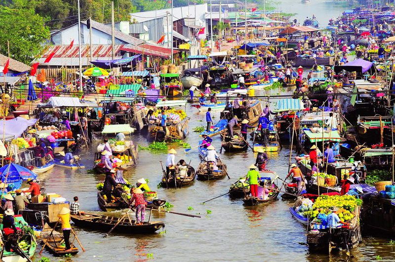 Chợ nổi Cái Răng (Cần Thơ),chợ nổi Cái Răng,Cần Thơ,Du lịch chợ nổi Cái Răng