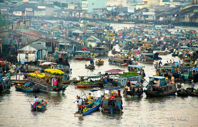 Chợ nổi Cái Răng (Cần Thơ),chợ nổi Cái Răng,Cần Thơ,Du lịch chợ nổi Cái Răng