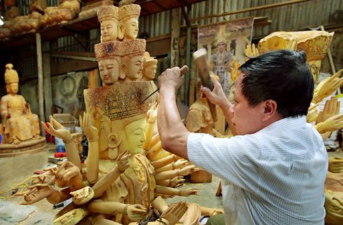 Làng nghề tạc tượng Vũ Lăng (Dân Hòa - Thanh Oai - Hà Nội),Làng nghề tạc tượng Vũ Lăng,Làng nghề tạc tượng