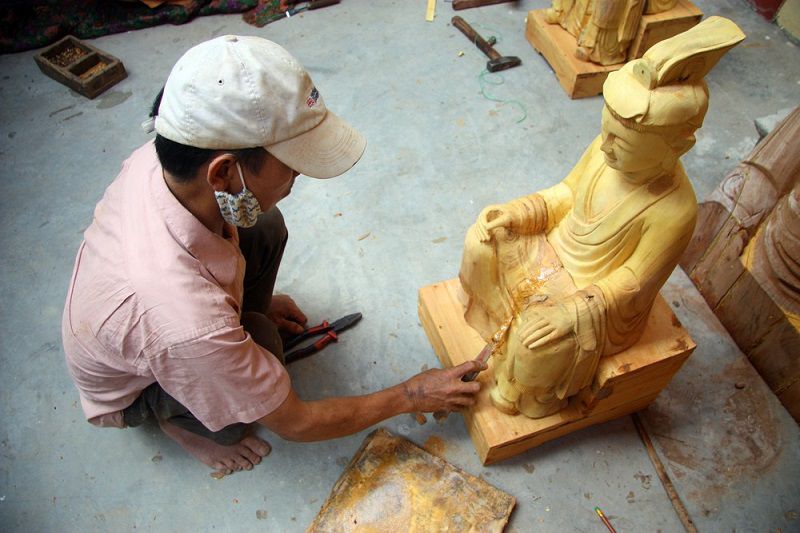Làng nghề tạc tượng Vũ Lăng (Dân Hòa - Thanh Oai - Hà Nội),Làng nghề tạc tượng Vũ Lăng,Làng nghề tạc tượng