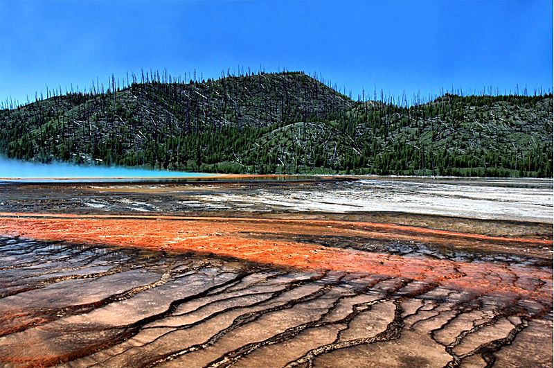 Hồ nước Bảy sắc cầu vồng Grand Prismatic Spring (Nước Mỹ),Hồ nước Bảy sắc cầu vồng,Hồ nước bảy màu,Grand Prismatic Spring