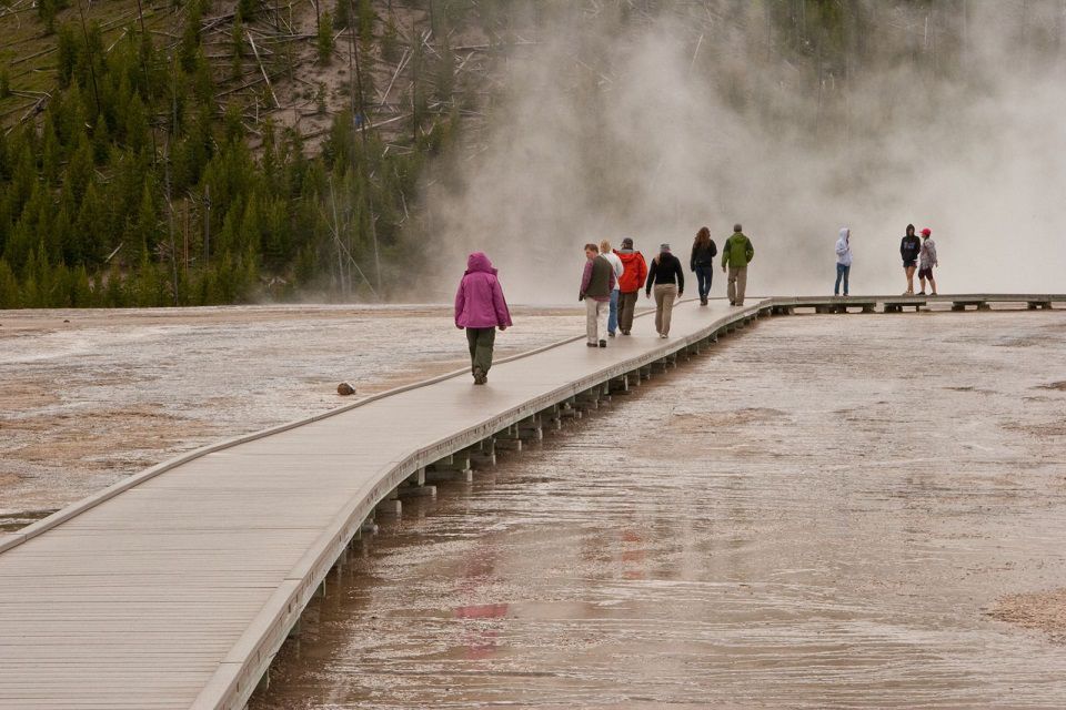 Hồ nước Bảy sắc cầu vồng Grand Prismatic Spring (Nước Mỹ),Hồ nước Bảy sắc cầu vồng,Hồ nước bảy màu,Grand Prismatic Spring