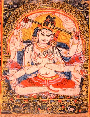 Tượng Quán Thế Âm, Campuchia, sa thạch, thế kỷ thứ 7.