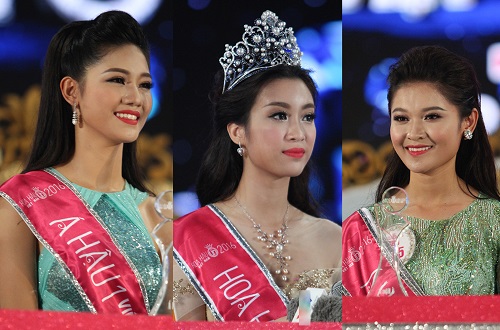 Top 3 đẹp nhất cuộc thi Hoa hậu Việt Nam 2016: Tân hoa hậu Đỗ Mỹ Linh, Á hậu 1 Ngô Thanh Thanh Tú, Á hậu 2 Huỳnh Thị Thuỳ Dung sẽ có buổi giao lưu trực tuyến cùng độc giả Báo Dân trí vào 11h ngày 30/8/2016.