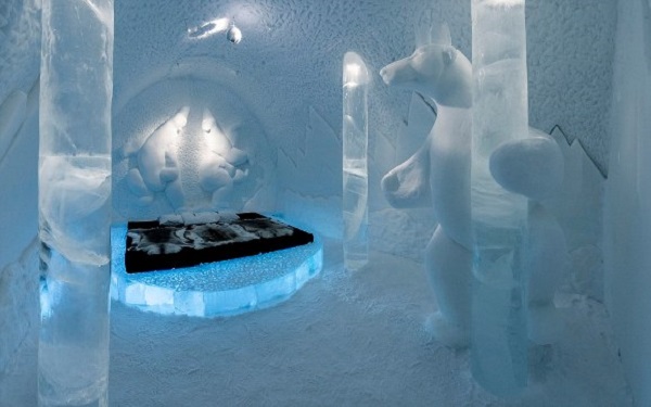 Khách sạn băng ở Thuy Điển,khách sạn băng,Khách sạn băng Jukkasjärvi,Jukkasjärvi,ice hotel,khách sạn băng lớn nhất thế giới