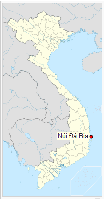 Núi Đá Bia,Vị trí núi Đá Bia trên bản đồ Việt Nam