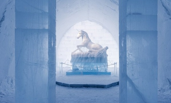 Khách sạn băng ở Thuy Điển,khách sạn băng,Khách sạn băng Jukkasjärvi,Jukkasjärvi,ice hotel,khách sạn băng lớn nhất thế giới