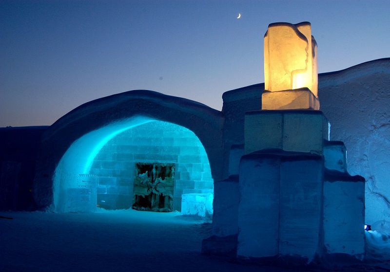 Khách sạn băng ở Thuy Điển,khách sạn băng,Khách sạn băng Jukkasjärvi,Jukkasjärvi,ice hotel,khách sạn băng lớn nhất thế giới