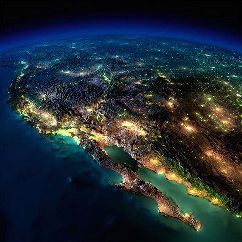 Cùng ngắm những hình ảnh vòng quanh trái Trái Đất về đêm,vệ tinh của NASA ghi lại,vẻ lung linh khắp hành tinh chân thật nhất,Những ánh sáng lấp lánh từ khu vực Vịnh Ba Tư,Khu vực Bắc Mỹ - Mexico