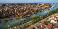 Hội An nhìn từ trên cao,Hội An,Ảnh chụp từ Flycam,Ảnh đẹp Hội An,Sông Hoài,Hội An nhìn từ trên cao
