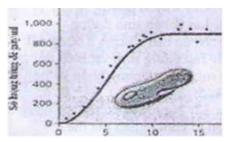Hình bên ghi lại đường cong tăng trưởng của của quần thể trùng đế giày được nuôi trong phòng thí nghiệm. Quần thể này: