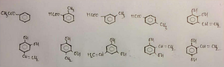 Hợp chất hữu cơ X có công thức phân tử C<sub>8</sub>H<sub>8</sub>O<sub>2</sub>, X chứa nhân thơm, khi cho 0,1 mol X tác dụng vừa đủ với dung dịch chứa 0,2 mol NaOH. Số đồng phân cấu tạo của X thỏa mãn là