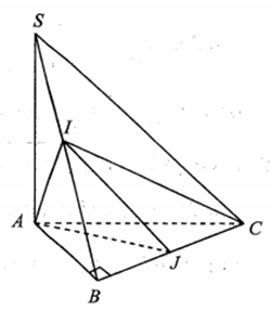 Cho hình chóp S.ABC có đáy là tam giác ABC vuông cân tại B, BC=2a, SA vuông góc với đáy, SA=a, I thuộc cạnh SB sao cho SI=13SB, J thuộc cạnh BC sao cho JB=JC. Thể tích khối tứ diện ACIJ là