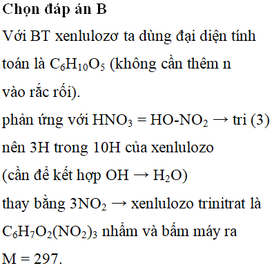 Để điều chế 100 kg thuốc súng có chứa 89,1% xenlulozơ trinitrat thì cần dùng ít nhất V lít axit nitric 94,5% (D = 1,5 g/ml) phản ứng với lượng xenlulozơ dư (hiệu suất phản ứng 80 %). Giá trị của V là