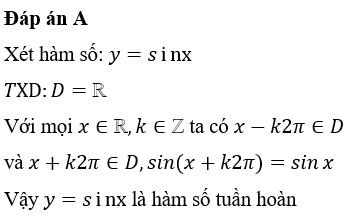 Hàm số nào là hàm số tuần hoàn?