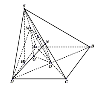 Cho hình chóp S.ABCD có đáy là hình chữ nhật tâm O,AB=a,AD=a3, tam giác SAD đều và nằm trong mặt phẳng vuông góc với mặt phẳng đáy. Gọi M là trung điểm SA,G là trọng tâm tam giác SCD thể tích khối tứ diện DOGM bằng