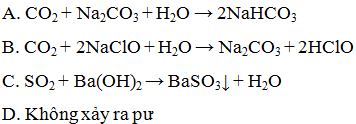 Hãy cho biết phản ứng nào sau đây không xảy ra?