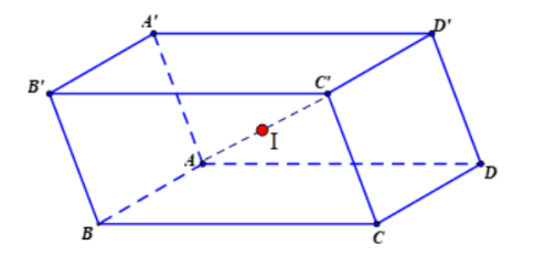 Trong không gian , cho hình hộp . Biết , . Tìm tọa độ tâm của hình hộp. A. .