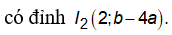 Cho các Parabol có các đỉnh lần lượt là I<sub>1</sub>, I<sub>2</sub>. Gọi A, B là giao điểm của (P<sub>1</sub>) và Ox. Biết rằng 4 điểm A, B, I<sub>1</sub>, I<sub>2</sub> tạo thành tứ giác lồi có diện tích bằng 10. Tính diện tích S của tam giác IAB với I là đỉnh của Parabol (P): y = h(x) = f(x) + g(x). (P1): y = f(x) = 14x2-x, P(2): y = g(x) = ax2-4ax+b(a>0)