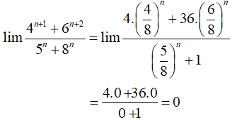 lim4n+1+6n+25n+8n bằng