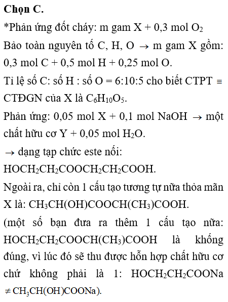 Chất hữu cơ mạch hở X có công tức phân tử trùng với công thức đơn giản nhất. Đốt cháy hoàn toàn m gam X cần vừa đủ 6,72 lít O<sub>2</sub> (đktc), thu được 0,3 mol CO<sub>2</sub> và 0,25 mol H<sub>2</sub>O. Cho m gam X tác dụng vừa đủ với 0,1 mol NaOH, thu được 0,9 gam H<sub>2</sub>O và một chất hữu cơ Y. Cho Y tác dụng với dung dịch HCl loãng ở nhiệt độ thường, thu được chất hữu cơ Z. Phát biểu nào sau đây sai?