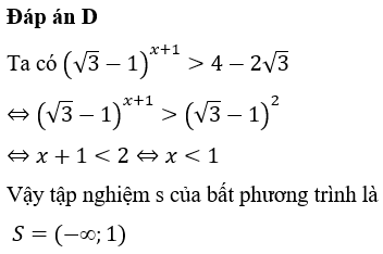 Tìm tập nghiệm S của bất phương trình (3-1)(x+1))>4-23