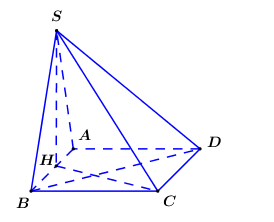 Cho hình chóp S.ABCD có SAB⊥ABCD có đáy ABCD là hình vuông, tam giác SAB vuông tại S, SA=a, SB=a3. Giá trị tan của góc giữa hai đường thẳng SC và mặt phẳng (ABCD) là: