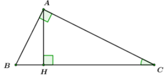 Cho tam giác ABC vuông tại A, đường cao AH. Biết AB = 3cm, AC = 4cm. Tính độ dài đường cao AH, tính cosACB^ và chu vi tam giác ABH.