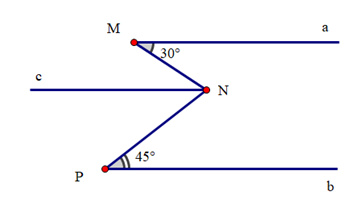 Cho hình vẽ: Biết Ma // Pb. Số đo \(\widehat {MNP}\) là: