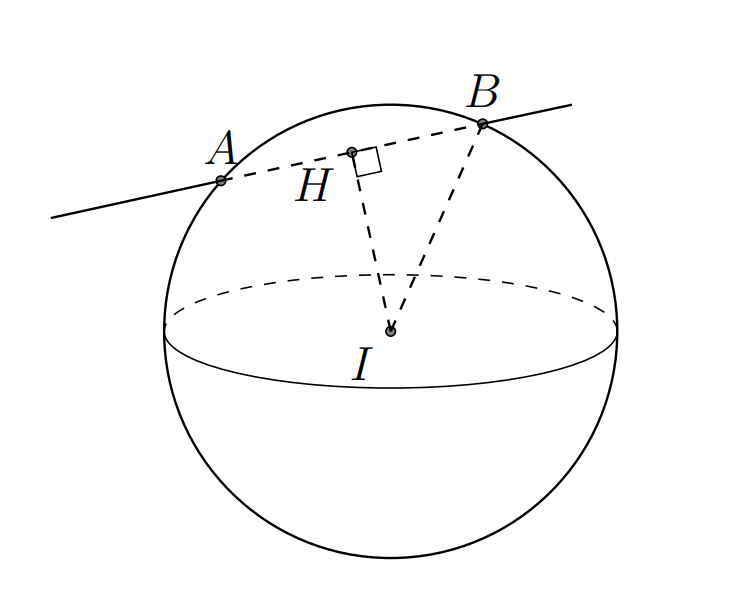 Trong không gian Oxyz cho đường thẳng d:x−32=y−23=z6 và mặt cầu S:x−12+y−12+z2=9. Biết đường thẳng d cắt mặt cầu S theo dây cung AB. Độ dài AB là