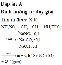 Hợp chất X có CTPT là C<sub>3</sub>H<sub>11</sub>N<sub>3</sub>O<sub>6</sub> có khả năng tác dụng được với NaOH và HCl. Cho 0,1 mol X tác dụng hết với dung dịch chứa 0,4 mol NaOH. Cô cạn dung dịch sau phản ứng thu được m gam chất rắn và một hợp chất hữu cơ đa chức. Giá trị của m là: