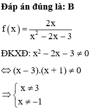 Hàm số fx=2xx2−2x−3 liên tục trên khoảng nào dưới đây ?