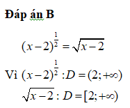 Cho hàm số y=(x-2)-12 Bạn Toán tìm tập xác định của hàm số bằng cách như sau:Bước 1: Ta có y=1(x-2)12=1x-2Bước 2: Hàm số xác định ⇔x-2>0⇔x>2 Bước 3: Vậy tập xác định của hàm số là D=(2;+∞) Lời giải trên của bạn toán đúng hay sai? Nếu sai thì sai ở bước nào?