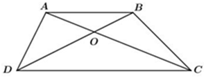 Chọn câu trả lời đúng:Cho hình thang ABCD (AB // CD), O là giao điểm của AC và BD. Xét các khẳng định sau:(I) OAOC=ABCD (II) OBOC=BCAD (III) OA.OD = OB.OC