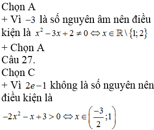 Tập xác định của hàm số y=(x2-3x+2)-3 là