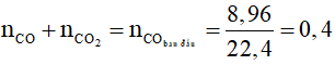 Dẫn 8,96 lít khí CO (đktc) qua 13,44 gam hỗn hợp rắn gồm Fe<sub>3</sub>O<sub>4</sub>, Fe<sub>2</sub>O<sub>3</sub> và CuO nung nóng, đến khi phản ứng xảy ra hoàn toàn, thu được m gam rắn X và hỗn hợp khí Y có tỉ khối so với He bằng 9. Giá trị của m là