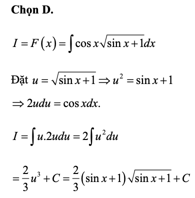 Tìm nguyên hàm F(x) của hàm số f(x) = cosxsinx+1